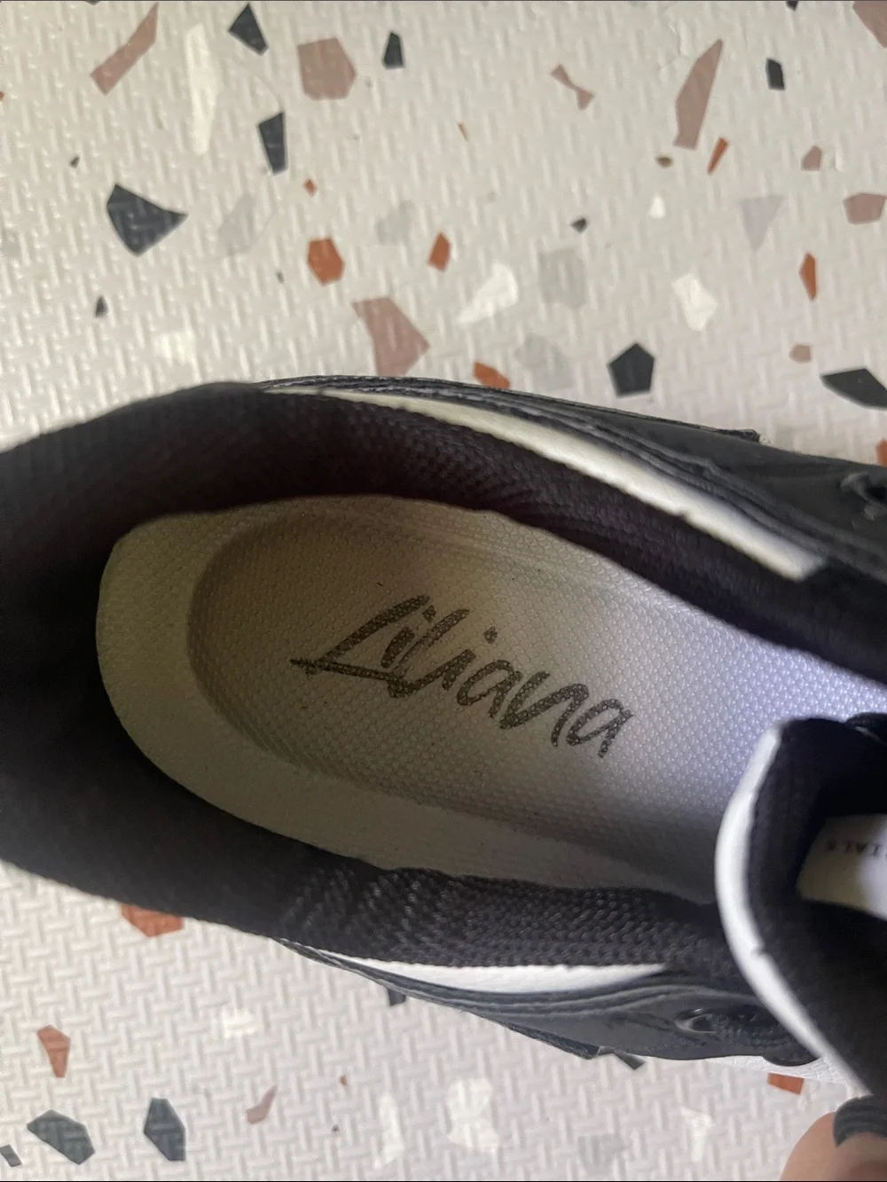 Black and White Low-Top Lace-Up Sneakers